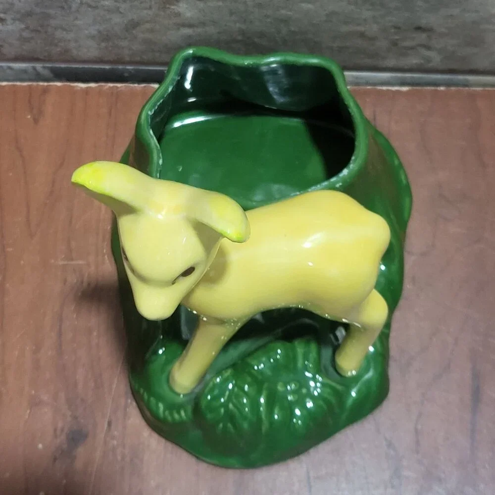 Vintage Shawnee USA Shiny Glaze Deer Fawn Ceramic Planter Vase